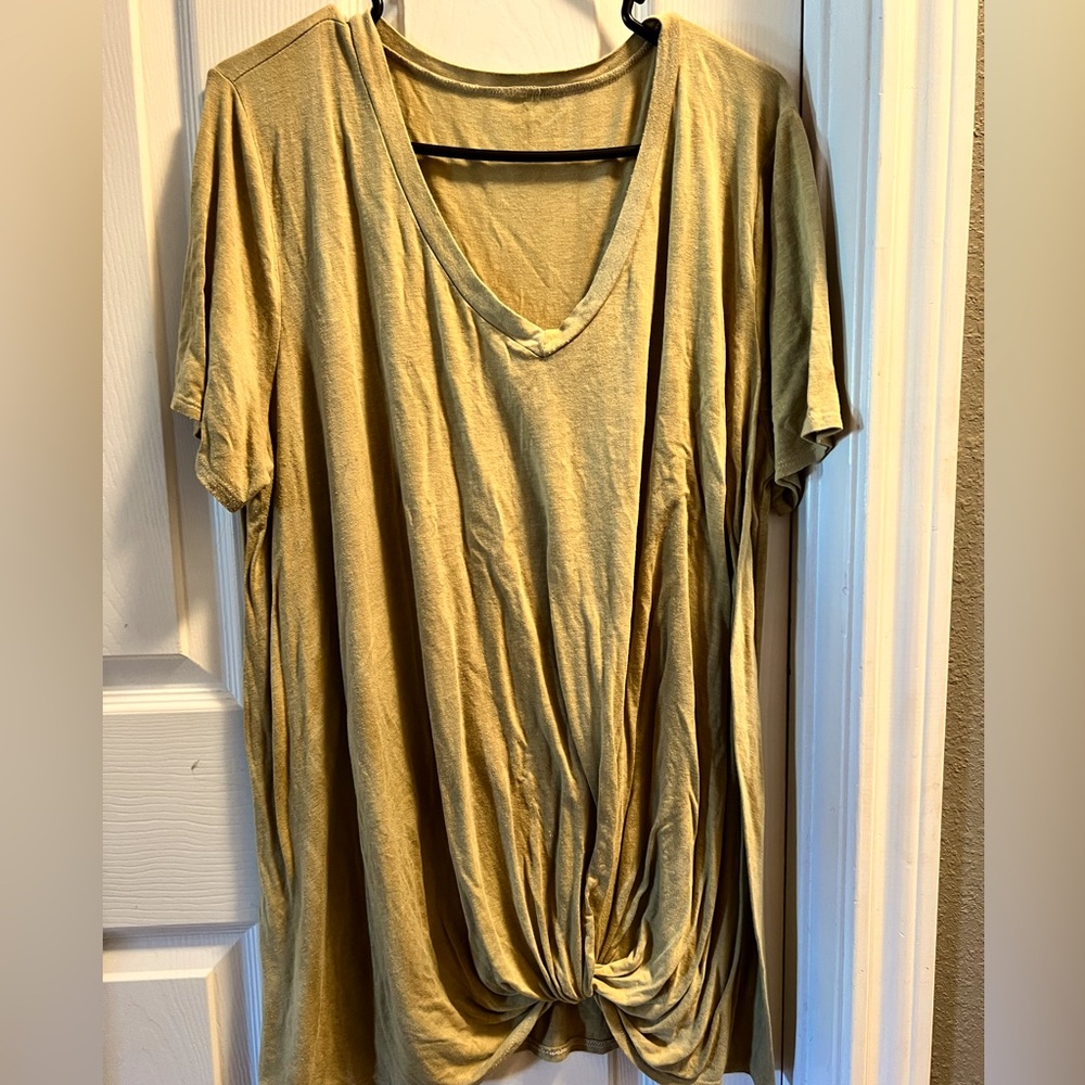 Make an offer! Bundle, light green and light pink plus size shirts.